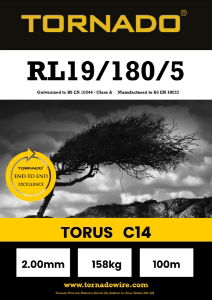 Torus Stiff Stay RL19/180/5 C14 Light High Tensile Otter 100m