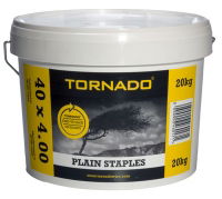 Plain Fence Staples 40 x 4mm x 20kg BUcket (132 per kg)