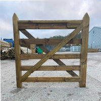 Wooden Field Gate 4ft 5 Rail 1200mm High No Fixings