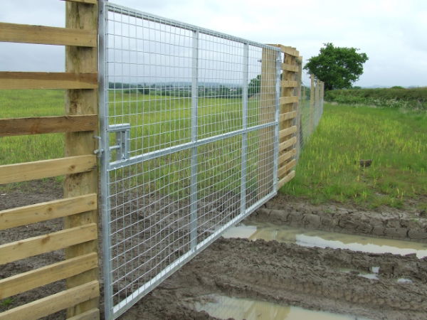 Metal Deer Gate 12ft x 1840mm High 76 x 76mm Mesh 40mm Box Frame