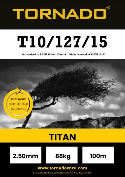 Titan Stiff Stay T8/80/15 High Tensile Livestock 100m