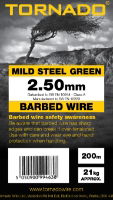 Barbed Wire 2.5mm Green Mild Steel 200m