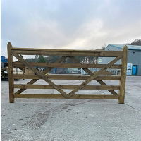 Wooden Field Gate 10ft 5 Rail 1200mm High No Fixings