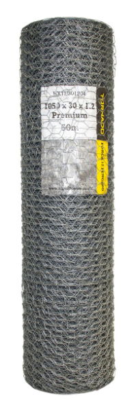 Premium Hexagonal Wire Mesh 1050 x 30 x 1.2mm Rabbit 50m