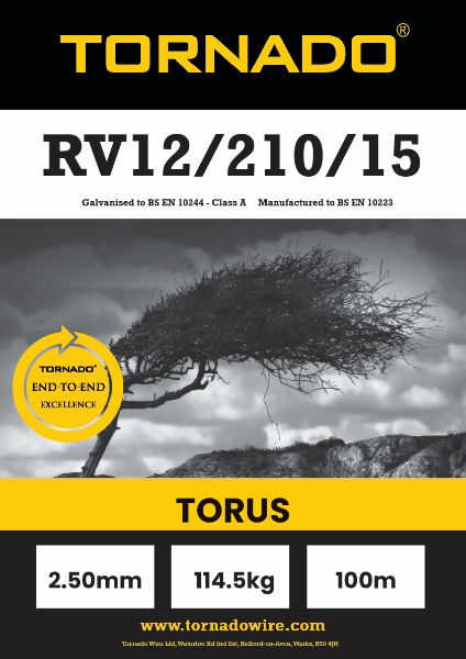 Torus Stiff Stay RVU12/210/15 High Tensile Infrastructure 100m