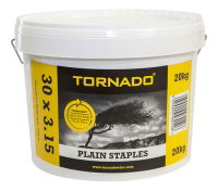 Plain Fence Staples 30 x 3.15mm x 20kg Bucket (272 per kg)